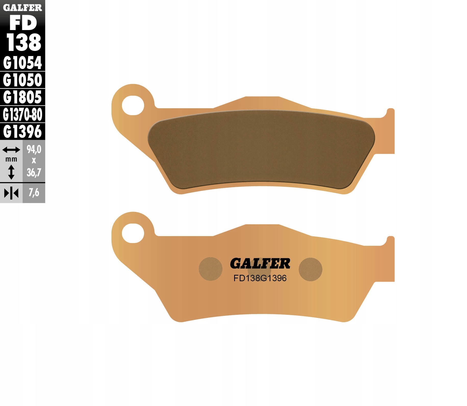 Galfer Klocki Hamulcowe KH181 Spiek Metaliczny (złote) Off Road Ktm Sx/exc