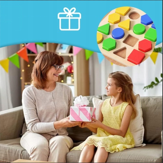 GRACZY GRA W DOPASOWYWANIE KSZTAŁTÓW MONTESSORI GEOMETRYCZNY Z DZWONKIEM Wydawca DK