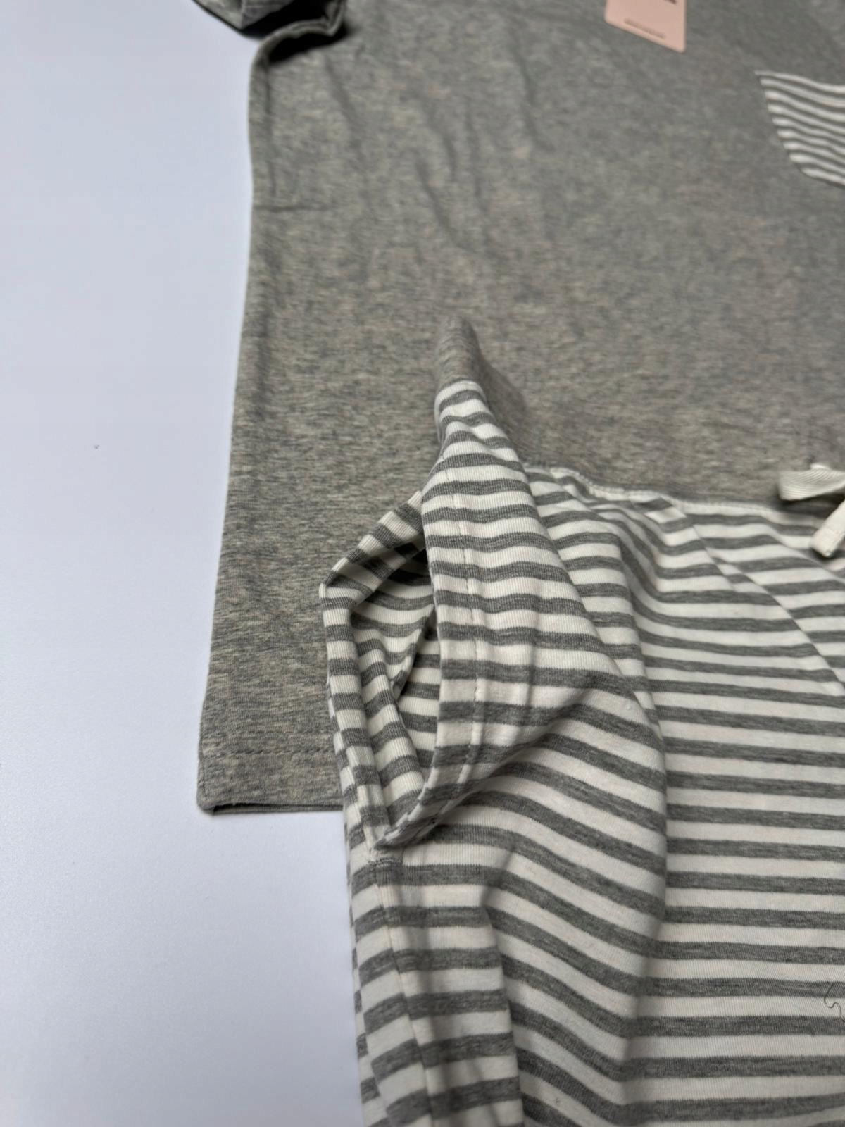 PIŻAMA DAMSKA DWUCZĘŚCIOWA BAWEŁNIANA SZARA L Rozmiar L