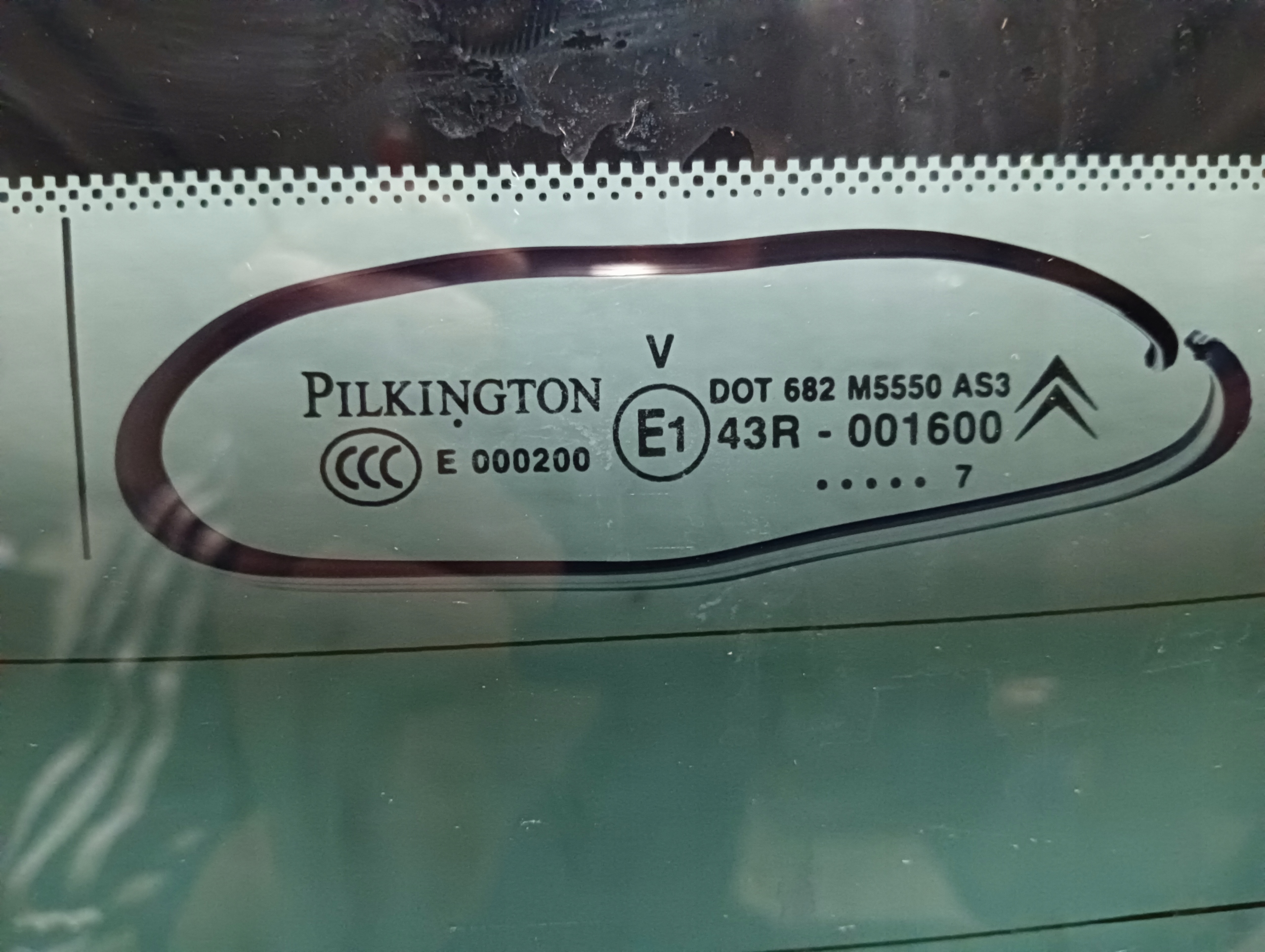 SZYBA TYLNA CITROEN C4 PICASSO (2007-2013) AS3- CIEMNA ORYGINAŁ Numer katalogowy części 0016000