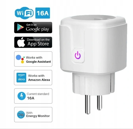 

Inteligentne Gniazdko Elektryczne Wifi Smart Tuya
