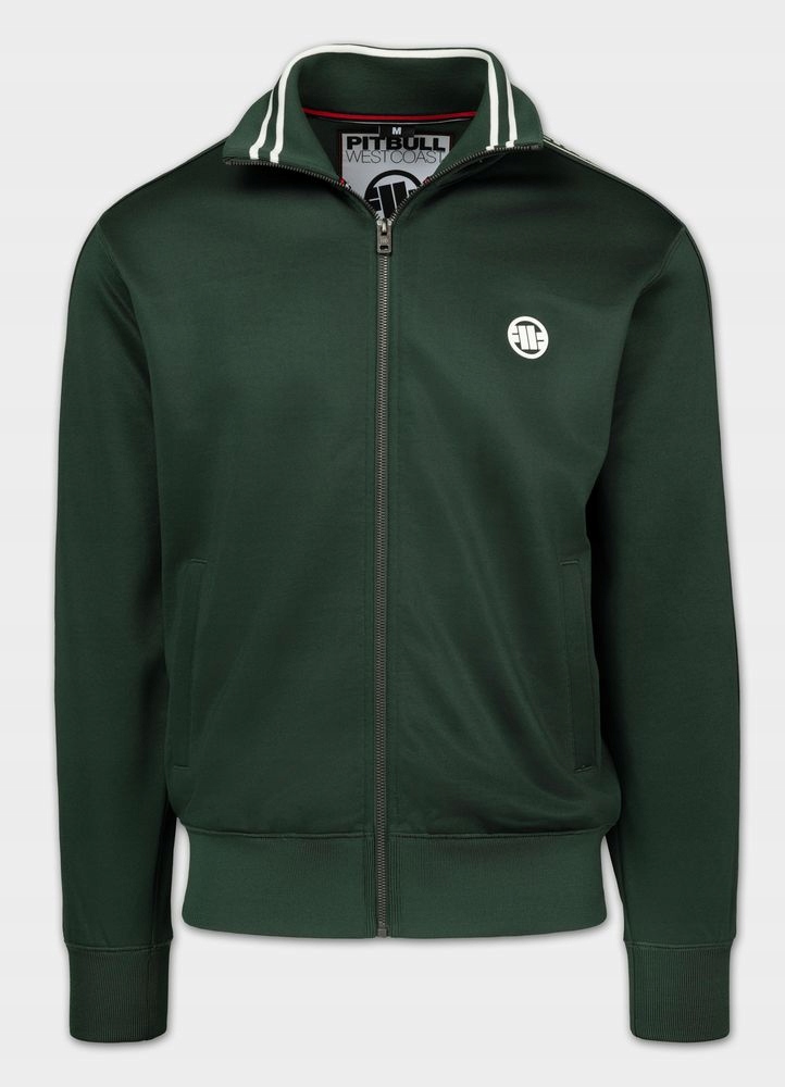 Pánská Rozepínací mikina Pitbull Oldschool Tape Logo se stojáčkem bez kapuce