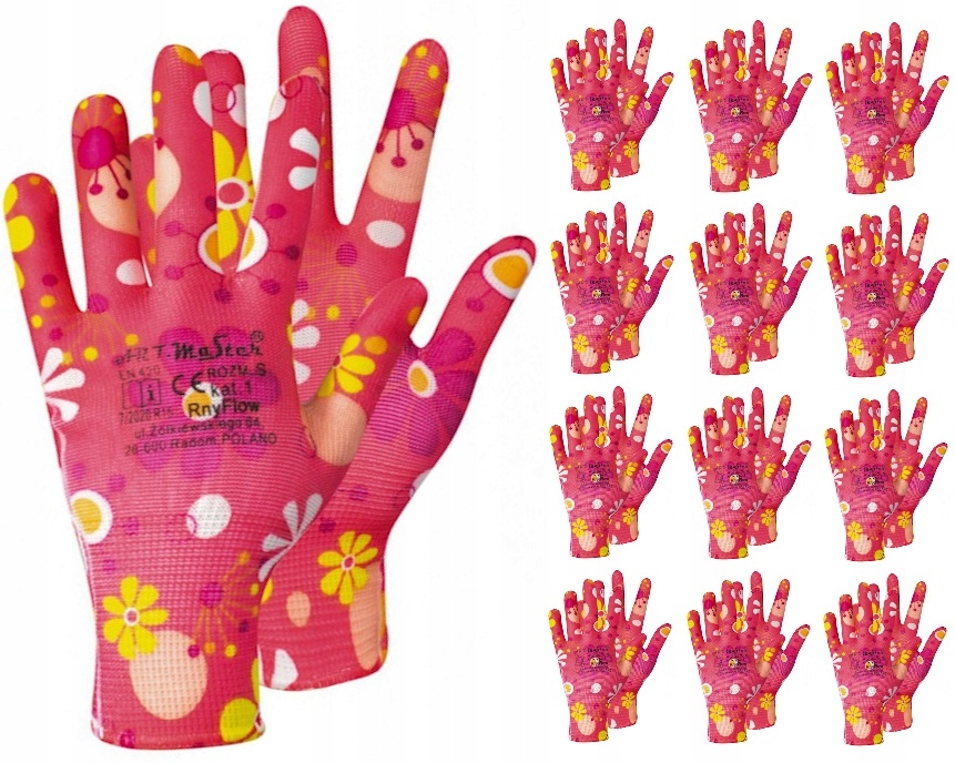 DAMSKIE RĘKAWICE ROBOCZE 12 par CIENKIE OGRODOWE 7