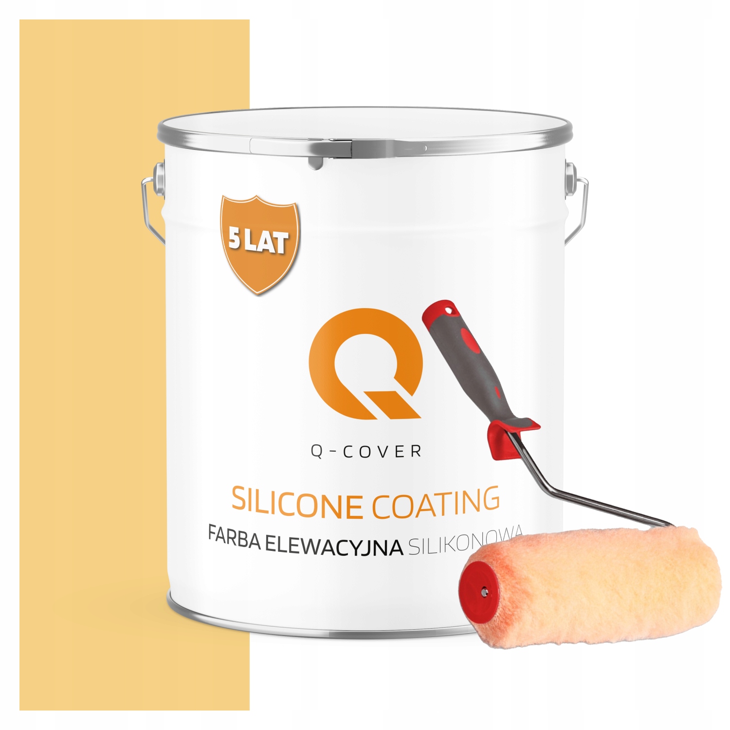 Vonkajšia fasádna farba na omietku 5L Farba Žltá F645 valček