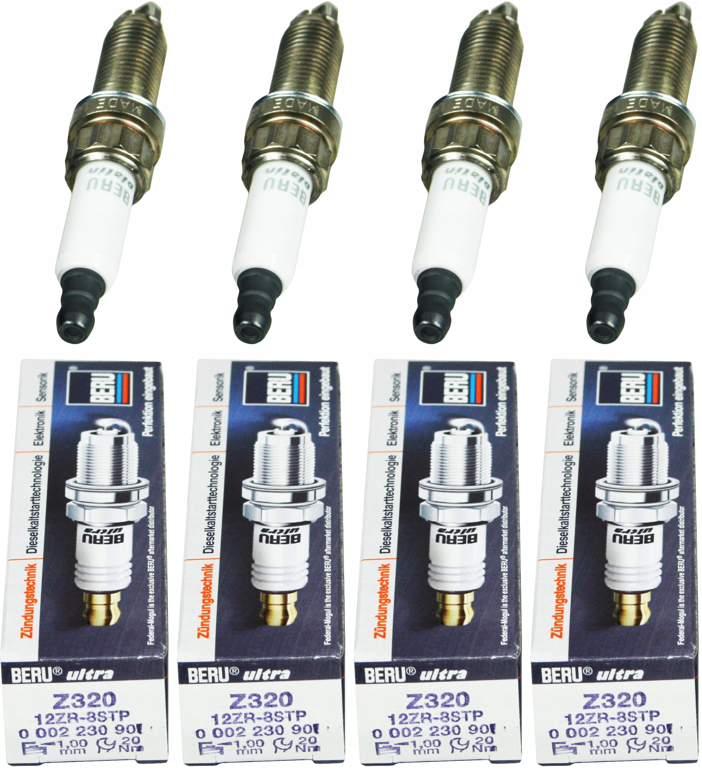 4X ŚWIECA ZAPŁONOWA BERU Z320 12ZR-8STP