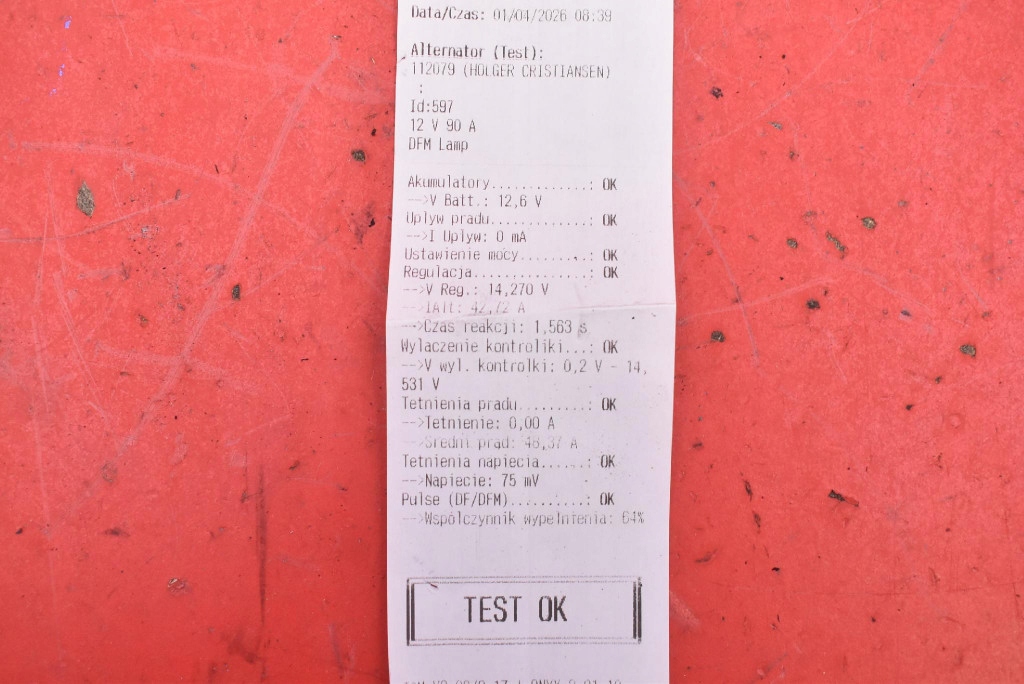ALTERNATOR TEST 112079 VW BORA 1.9 TDI 90 KM 98-05