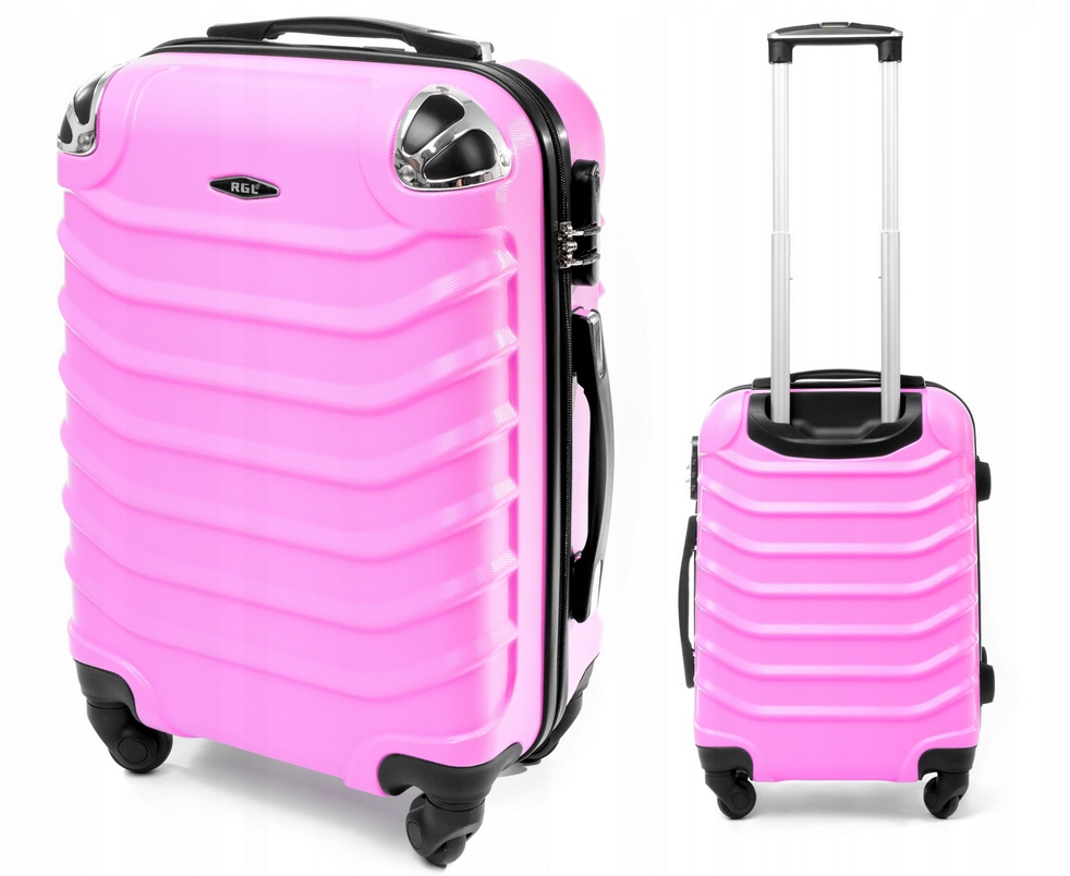 Walizka Kabinowa Twarda Podróżna Bagaż Rgl Pudrowy Róż Abs