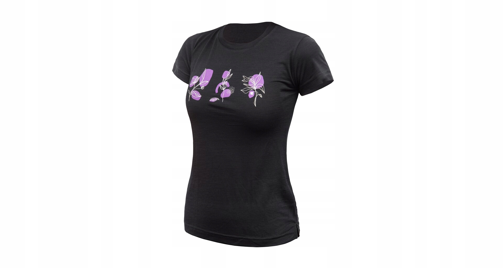 Sensor Merino Air Bloom Dámské Triko Kr.rukáv černá Velikost Xl