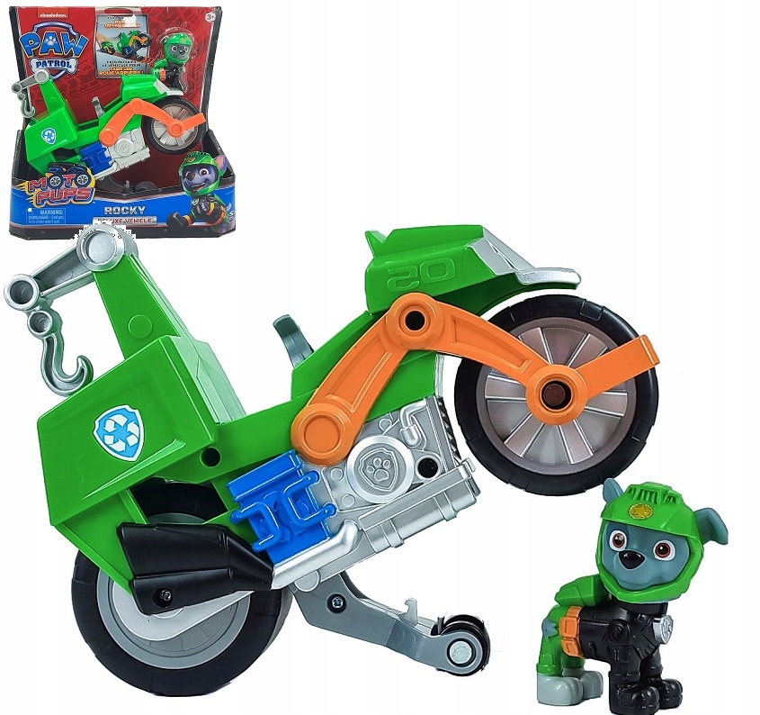 

Psi Patrol Rocky Figurka I Motocykl Moto Pups