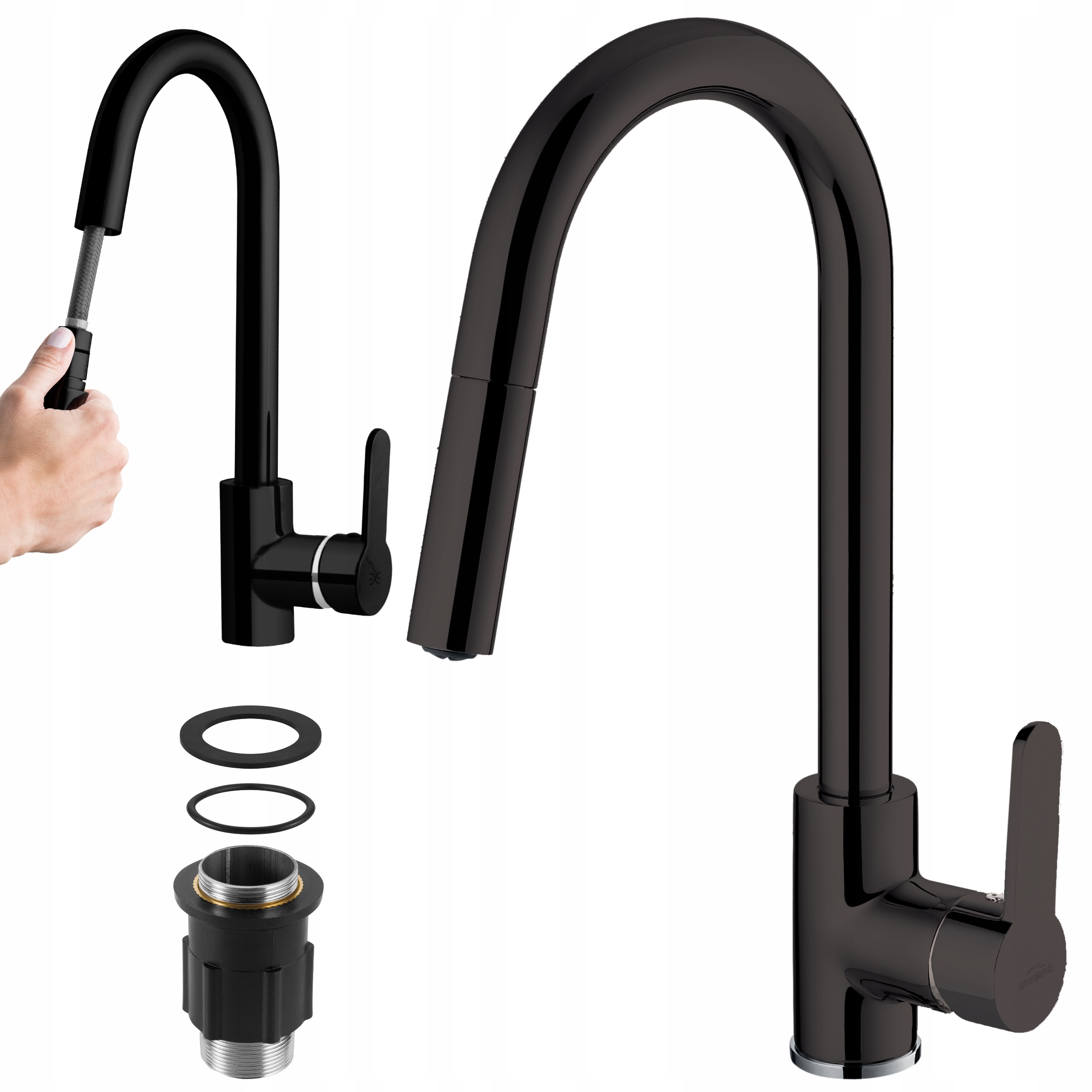 Kuchyňská Stojánková Dřezová Baterie S Výsuvným Výtokem, Páková