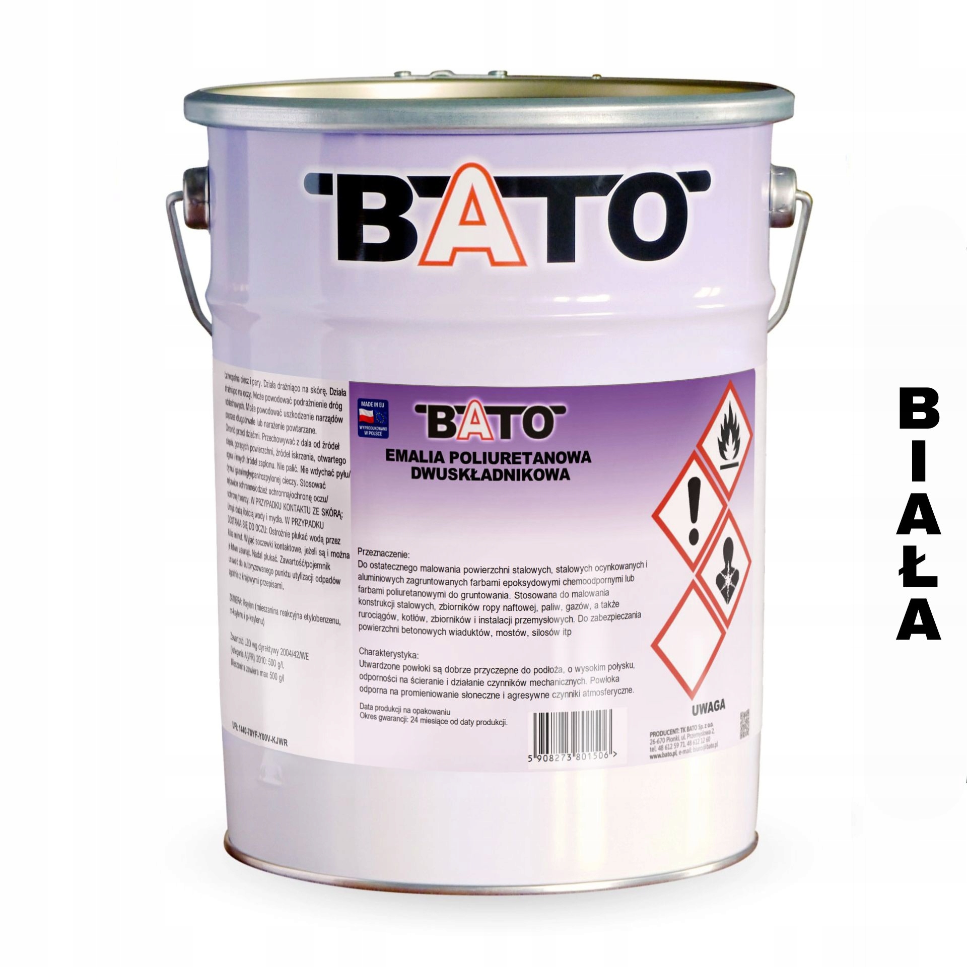 Dvousložková Polyuretanová Smaltovaná Hmota Bílá 4,8 L Bato