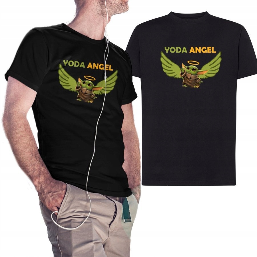

Koszulka męska Mandalorian Yoda Angel M