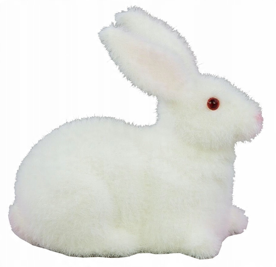 

Zając Wielkanocny Biały Flokowany Królik 12 CM