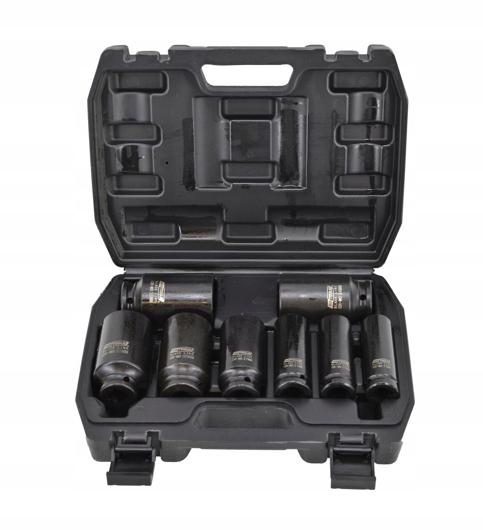 AWTOOLS NASADKI UDAROWE DŁUGIE 1/2 8 szt AW38790BL