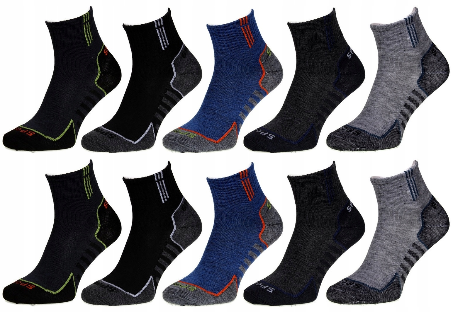 

10xSKARPETY Sport Bawełniane robocze krótkie 40-43