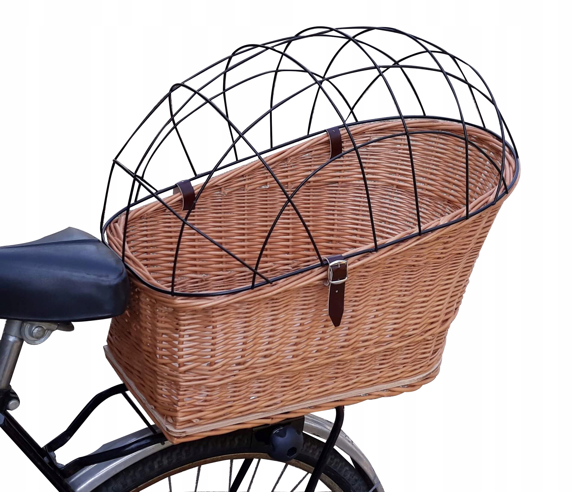 Kosz wiklinowy Koszyk na rower na Bagażnik dla Psa