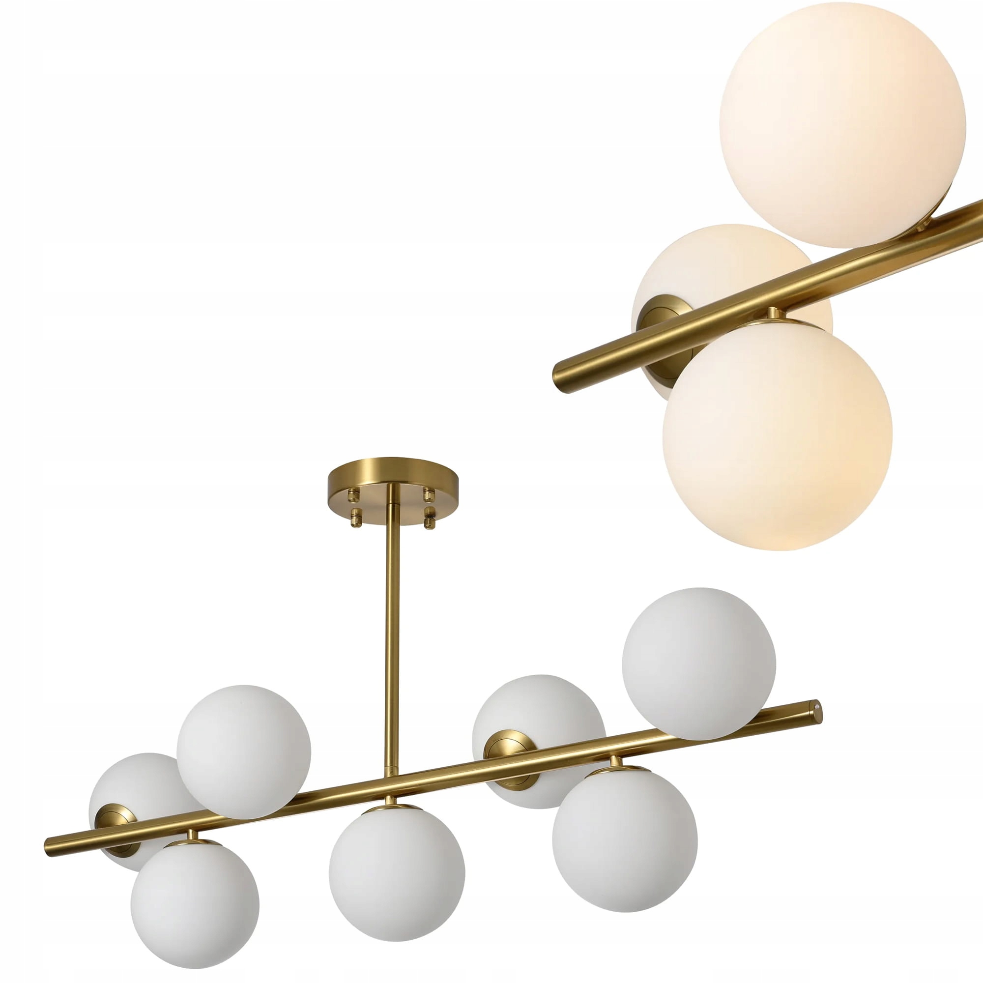 Lampa Sufitowa Bolti 7xE14 złota szklane klosze kulki PLC0104-GD Yaskr