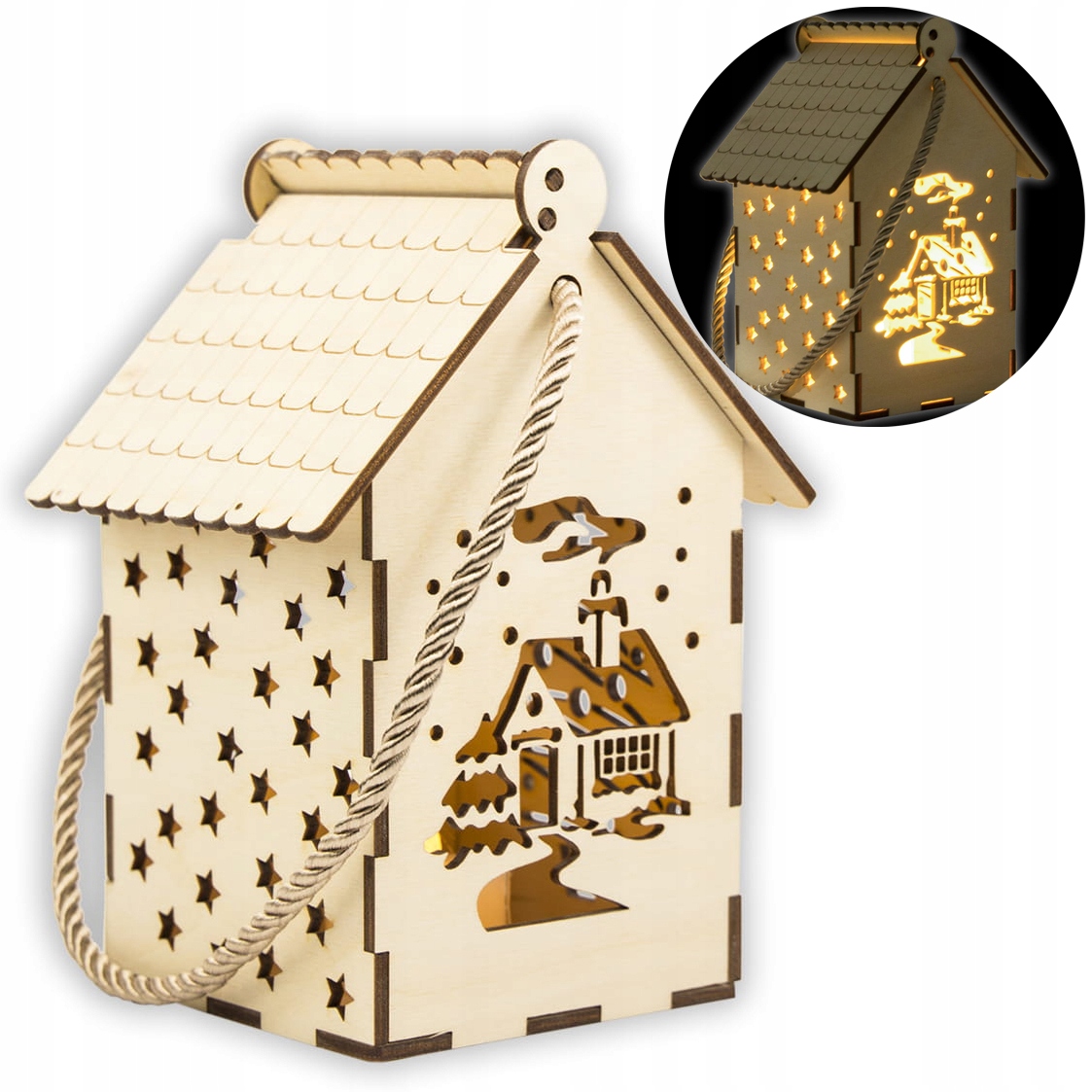 

Lampion Adwentowy Lampka Led Roraty Latarnia