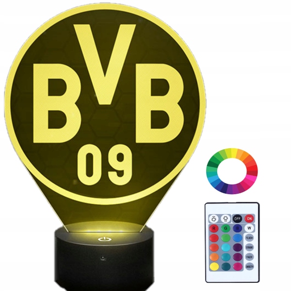 

Lampka Nocna z Imieniem Borussia Dortmund 3D Led