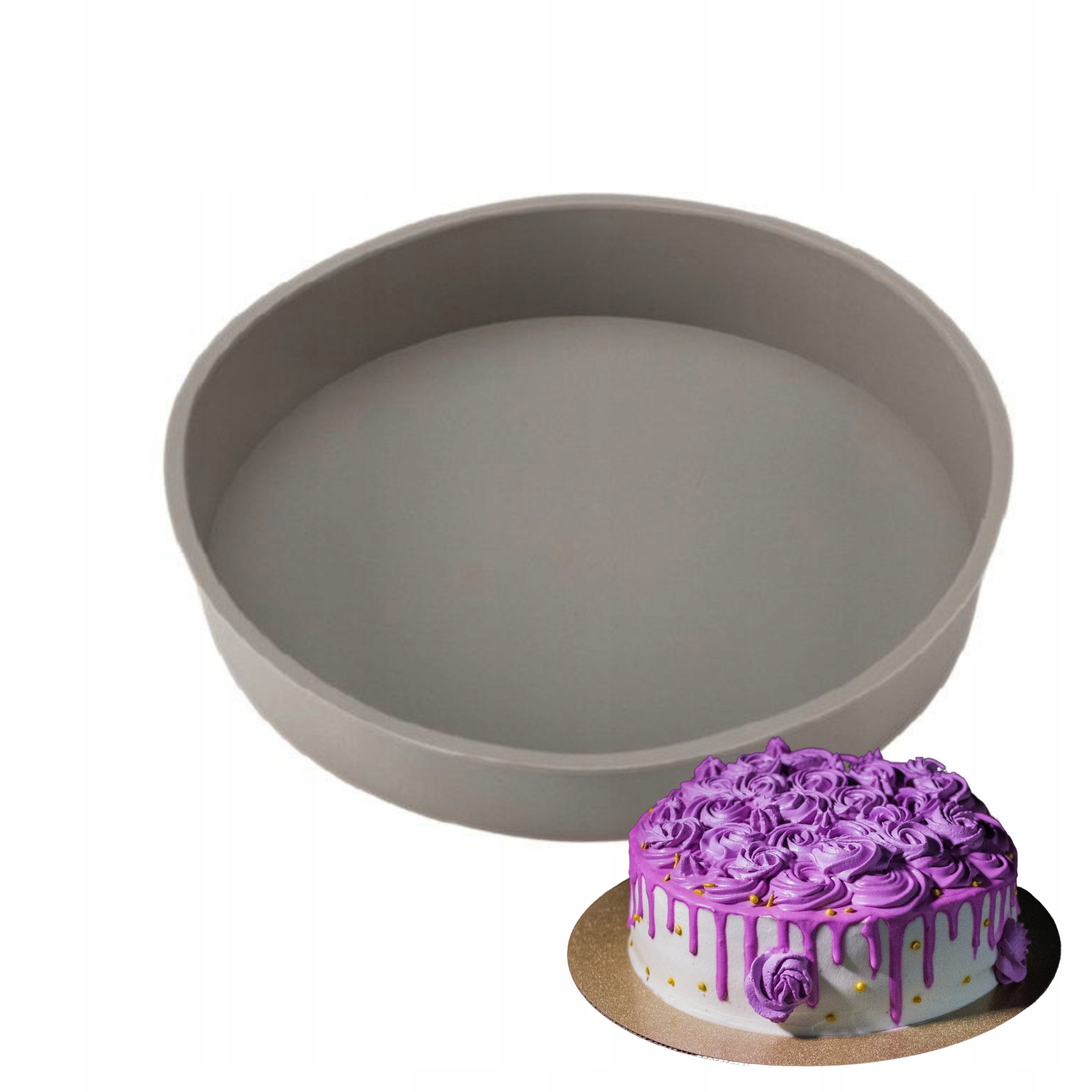 

Silikonowa Forma Do Pieczenia Ciasta Okrągła 24cm