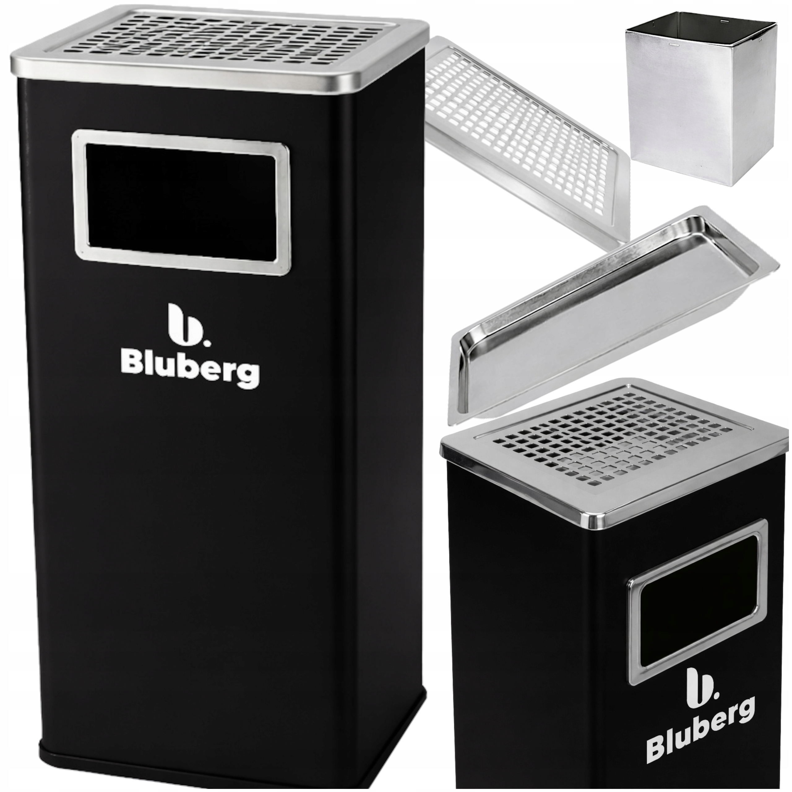 Popielnica Popielniczka Zewnętrzna Stojąca Kosz Na Śmieci Śmietnik 30L