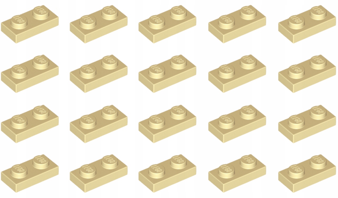 

Lego Płytka 1x2 Tan Beż 3023 4113917 20szt Nowe
