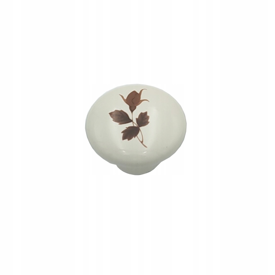 

Gałka meblowa porcelana GP21-MLK-2 kwiatek brązowy
