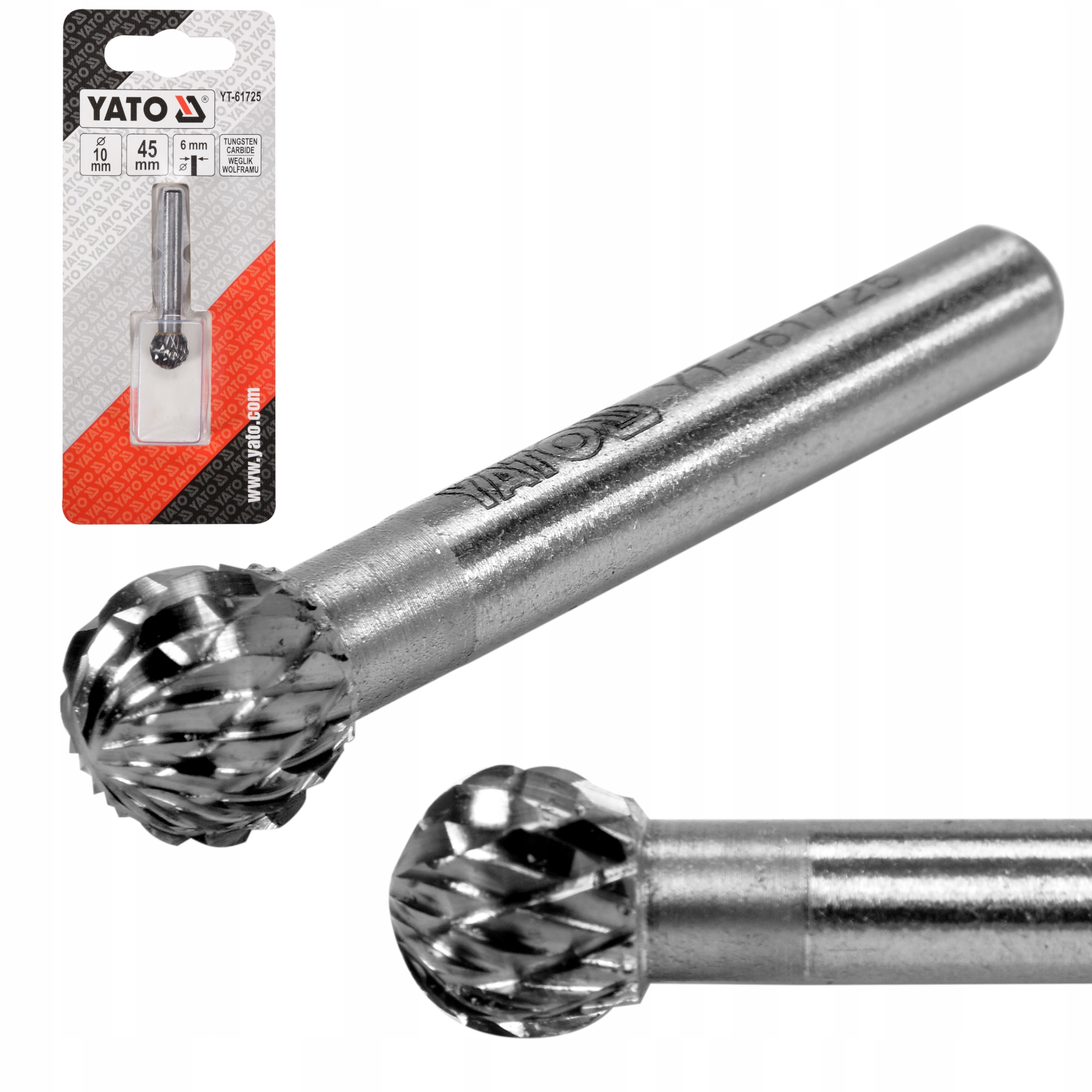 

Frez Pilnik Kulisty Węglik Wolframu Fi 10MM Yato