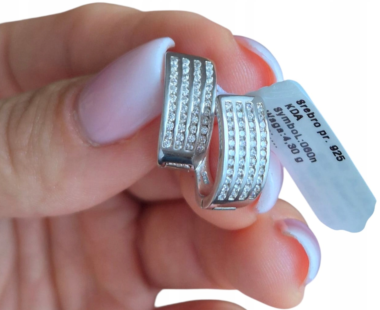 Stříbrné Náušnice Dámské Rhodiované Anglické Pro Ženu Stříbro Stříbro 925