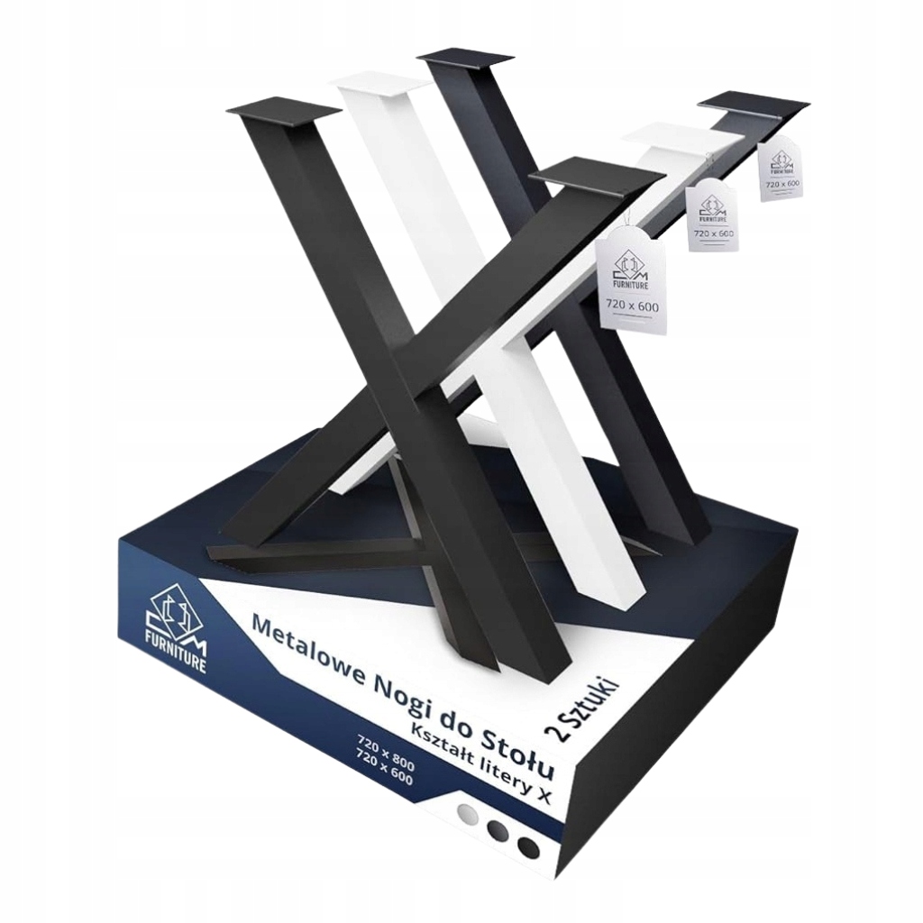 Kovové Nohy X Stolové Loftové Lavice 2 Ks, Čierne, Moderné