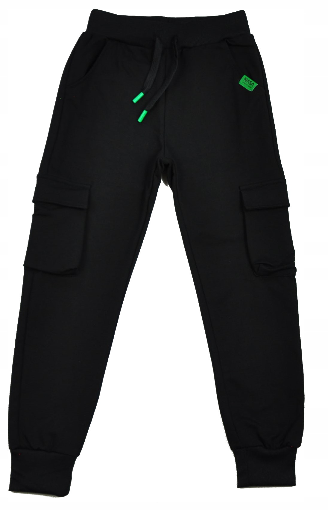 SPODNIE DRESOWE BOJÓWKI CHŁOPIĘCE CZARNE r.128 cm Rozmiar (new) 128 (123 - 128 cm)