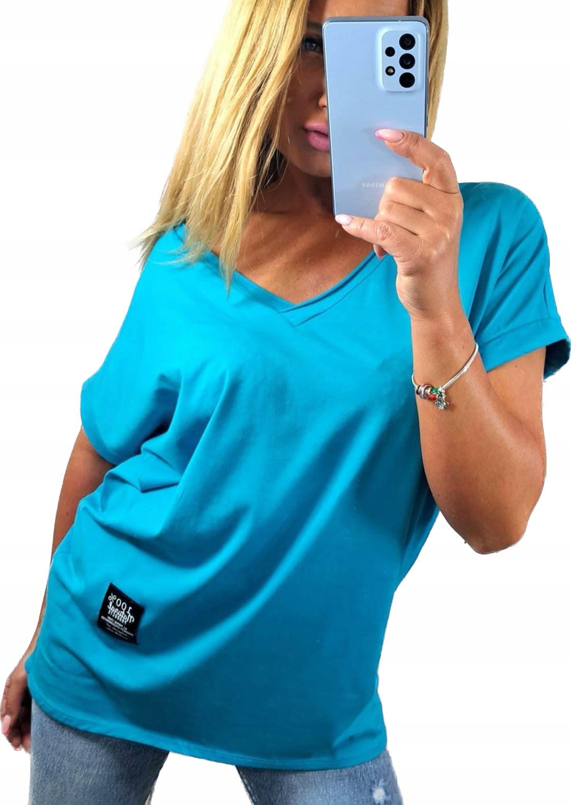 

B899 Bawełniana Bluzka Z Naszywką r. 50 (5XL)
