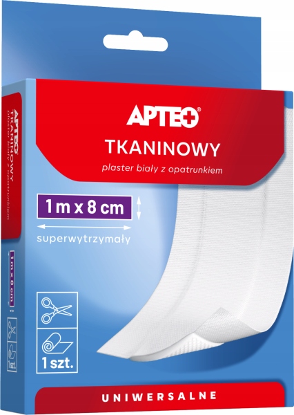 

Apteo Plaster tkaninowy z opatrunkiem 1m x 8cm