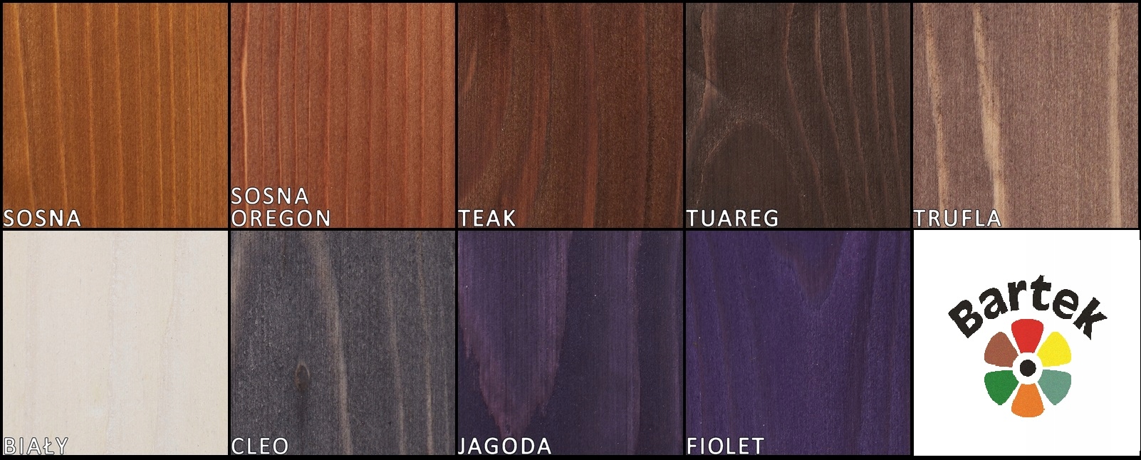 BEJCA WODNA DO DREWNA BARTEK 2L 130 KOLORÓW DO WYBORU Czas schnięcia 1 h