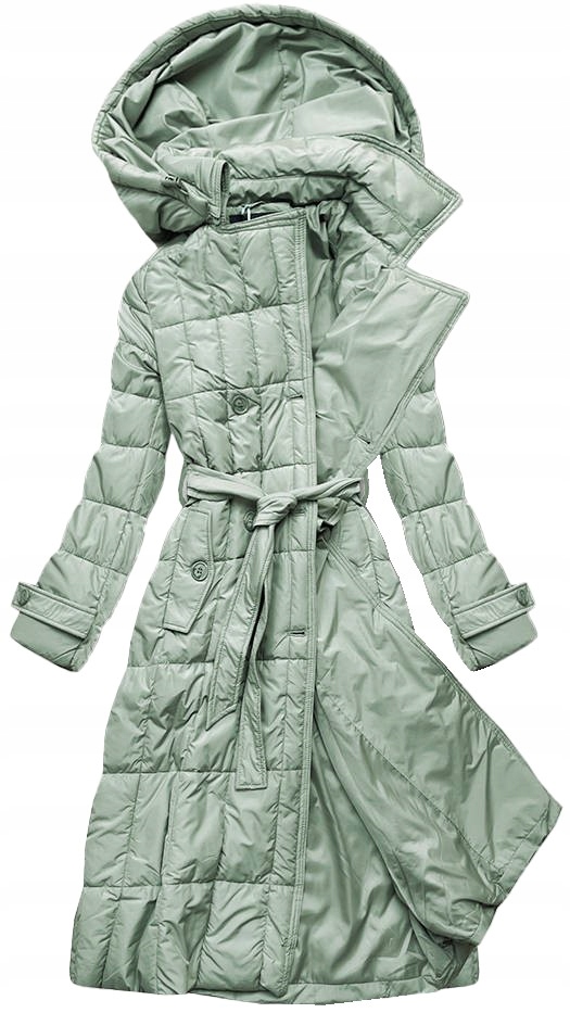 Prošívaný Dámský Kabát AG2-J83 Pistácie XL (42)