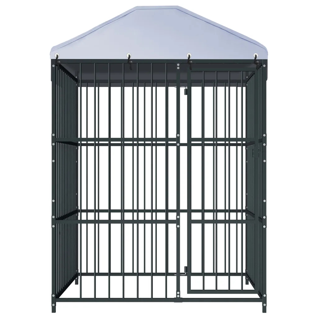 Levně vidaXL Kotec pro psa se zastřešením, 150 x 150 x 210 cm