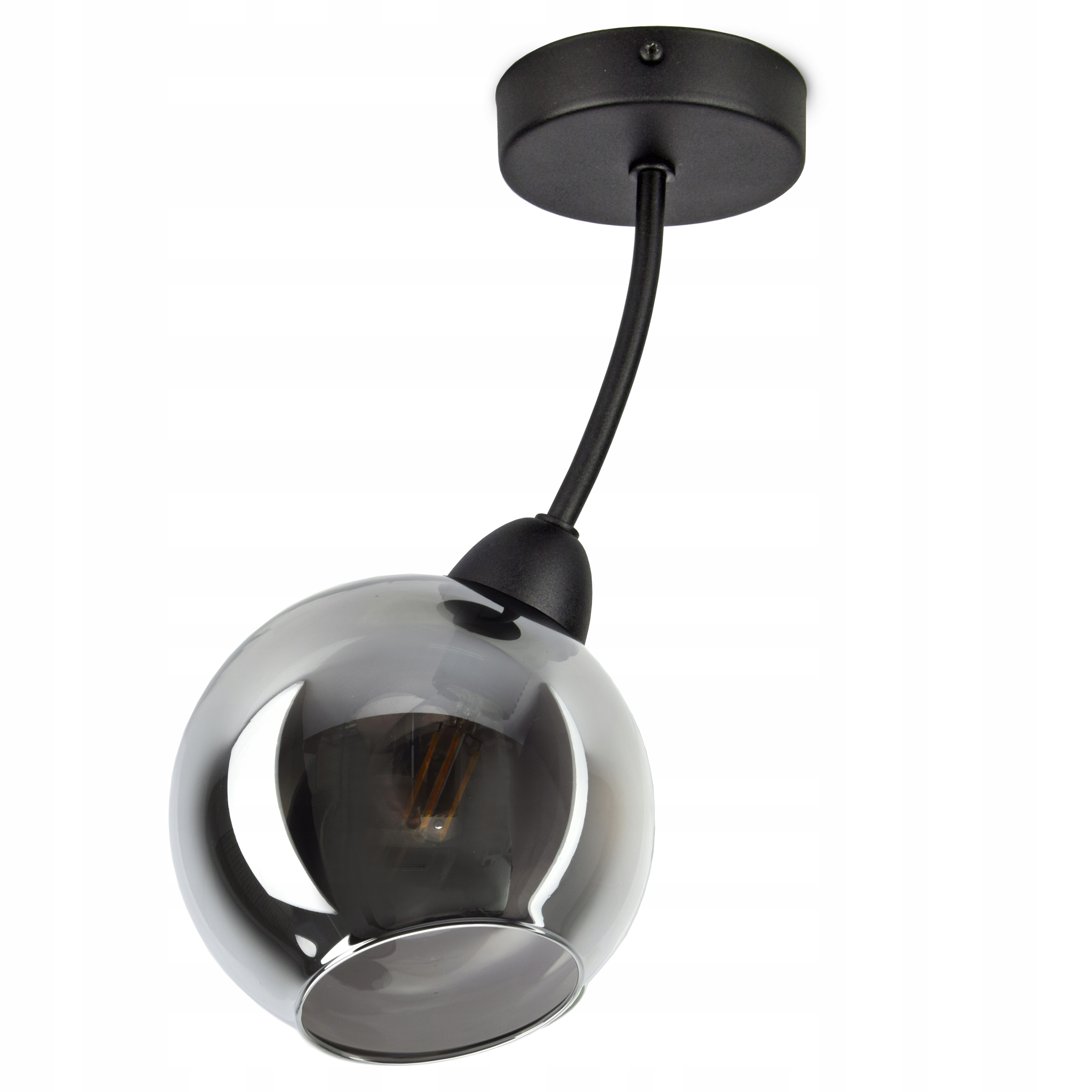 

Lampa Sufitowa Żyrandol Plafon Szklana Kula Grafit