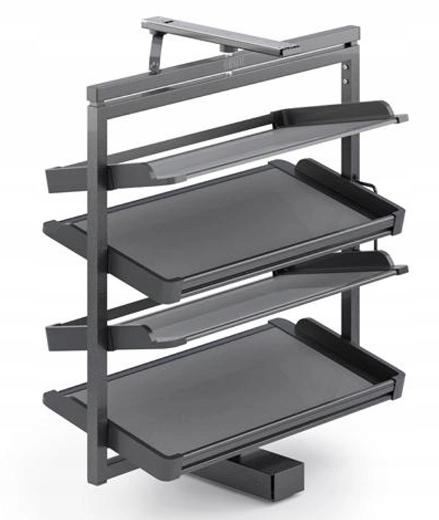 Koš Na Boty Otočný Šatník Skříň Organizér Na Obuv 4 Police Antracit