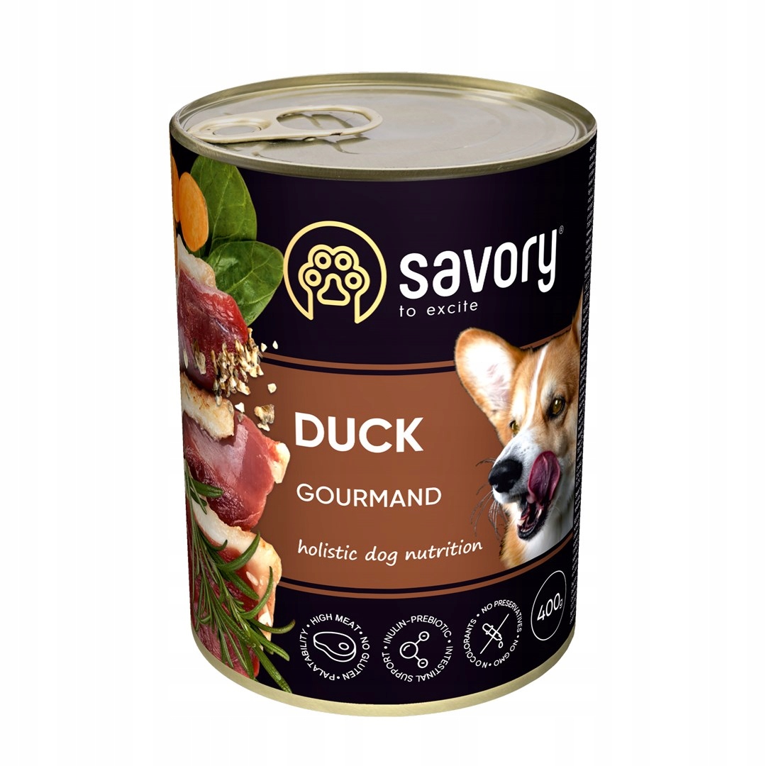 Levně Savory vlhké krmivo pro psy adult kachna všech plemen 12x400 g