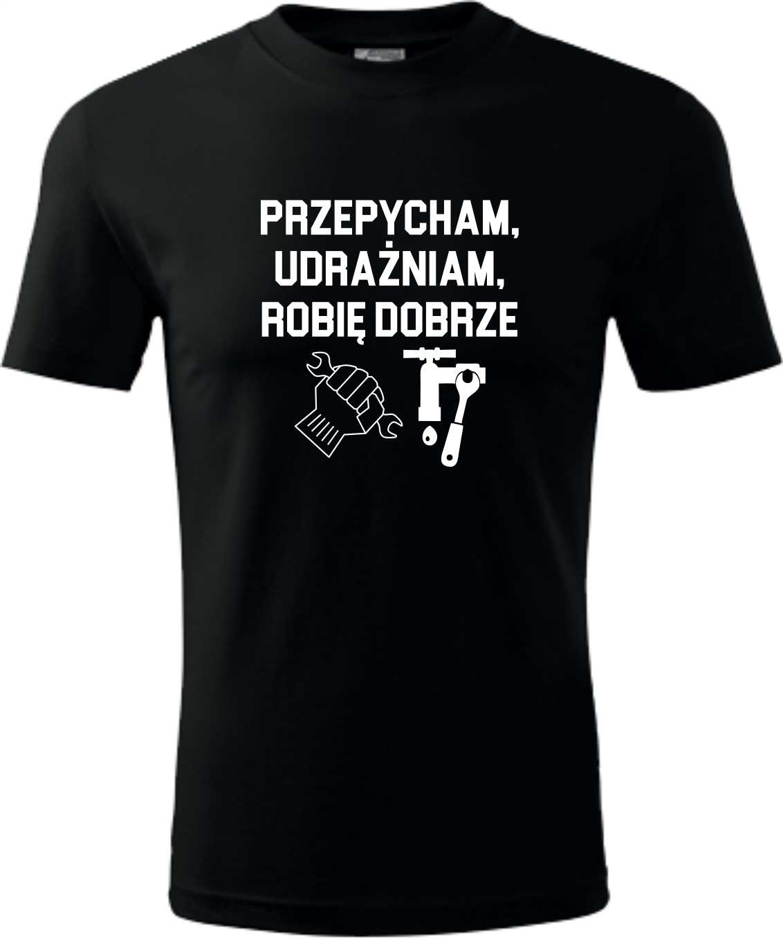 

Koszulka T-shirt z nadrukiem hydraulik przepycha L