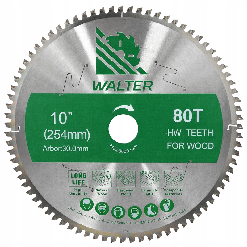 Tarcza do drewna 254x30 Z80 piła tarczowa widiowa Walter