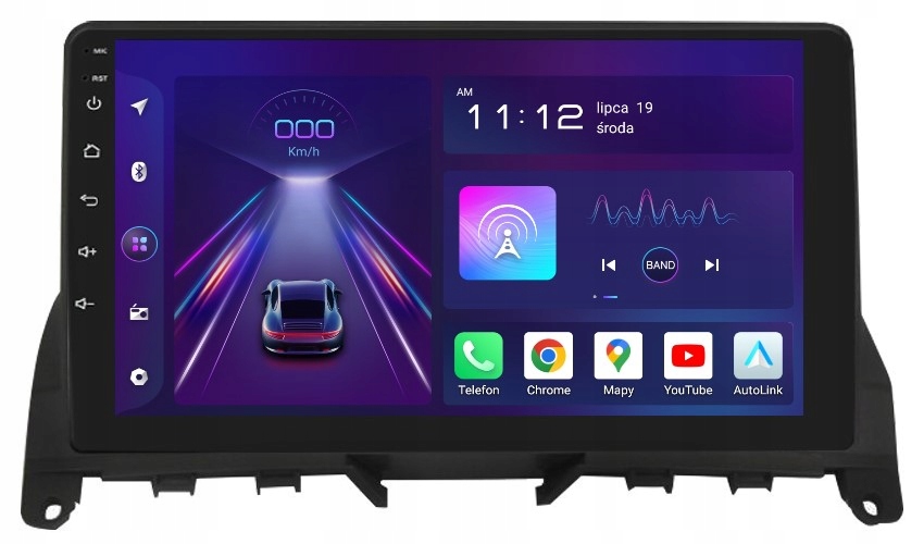 Rádio 2DIN Android Mercedes Benz C W204 S204 C204 8/256 Gb Dsp Carplay Lte