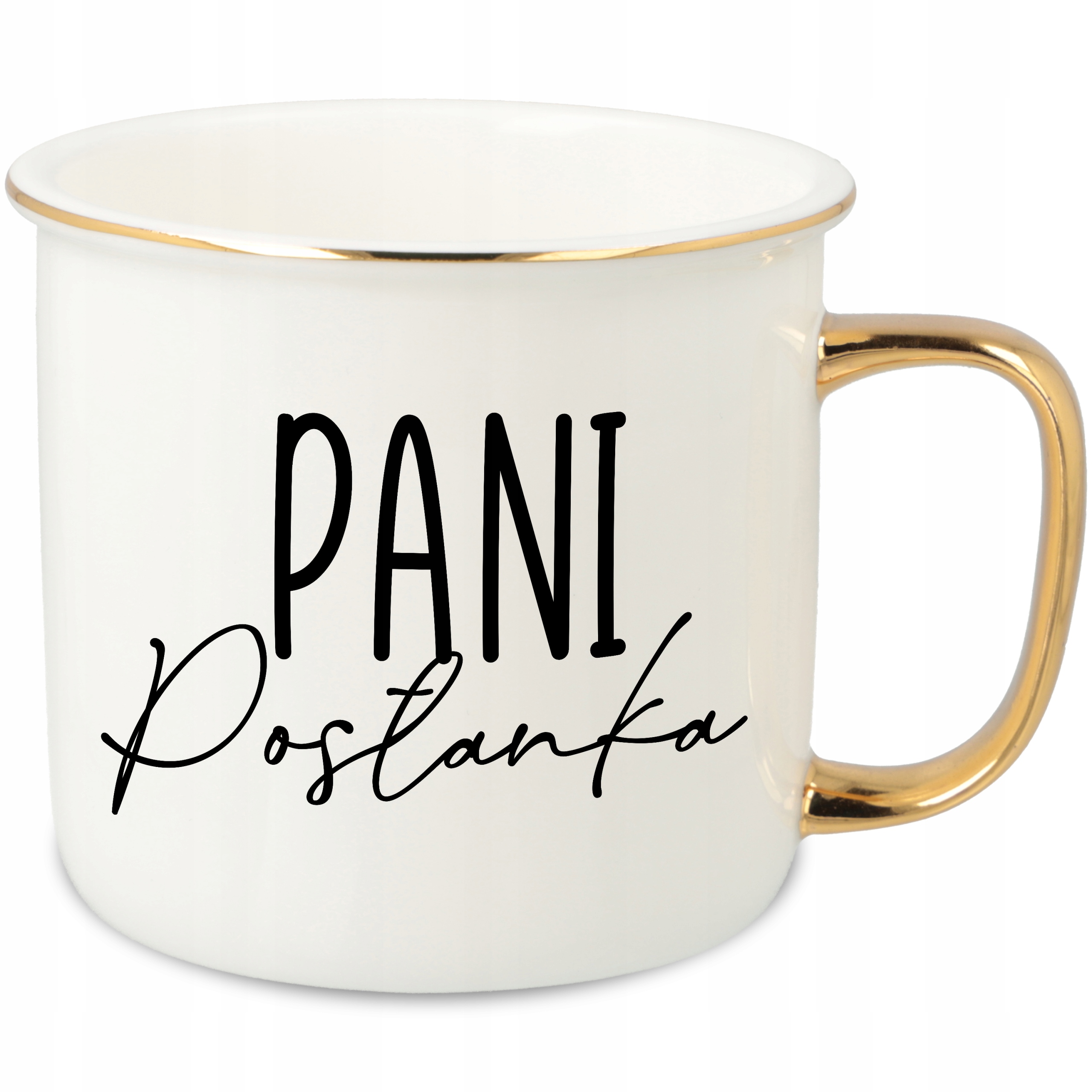 Hrnek Ucho Forma Zlatý Porcelánový Retro 280ML Dárek Pro Poslance Vzory