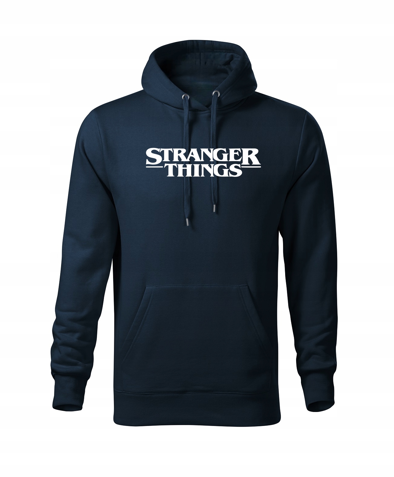 Bluza z kapturem męska K141 STRANGER THINGS granatowa rozm XL