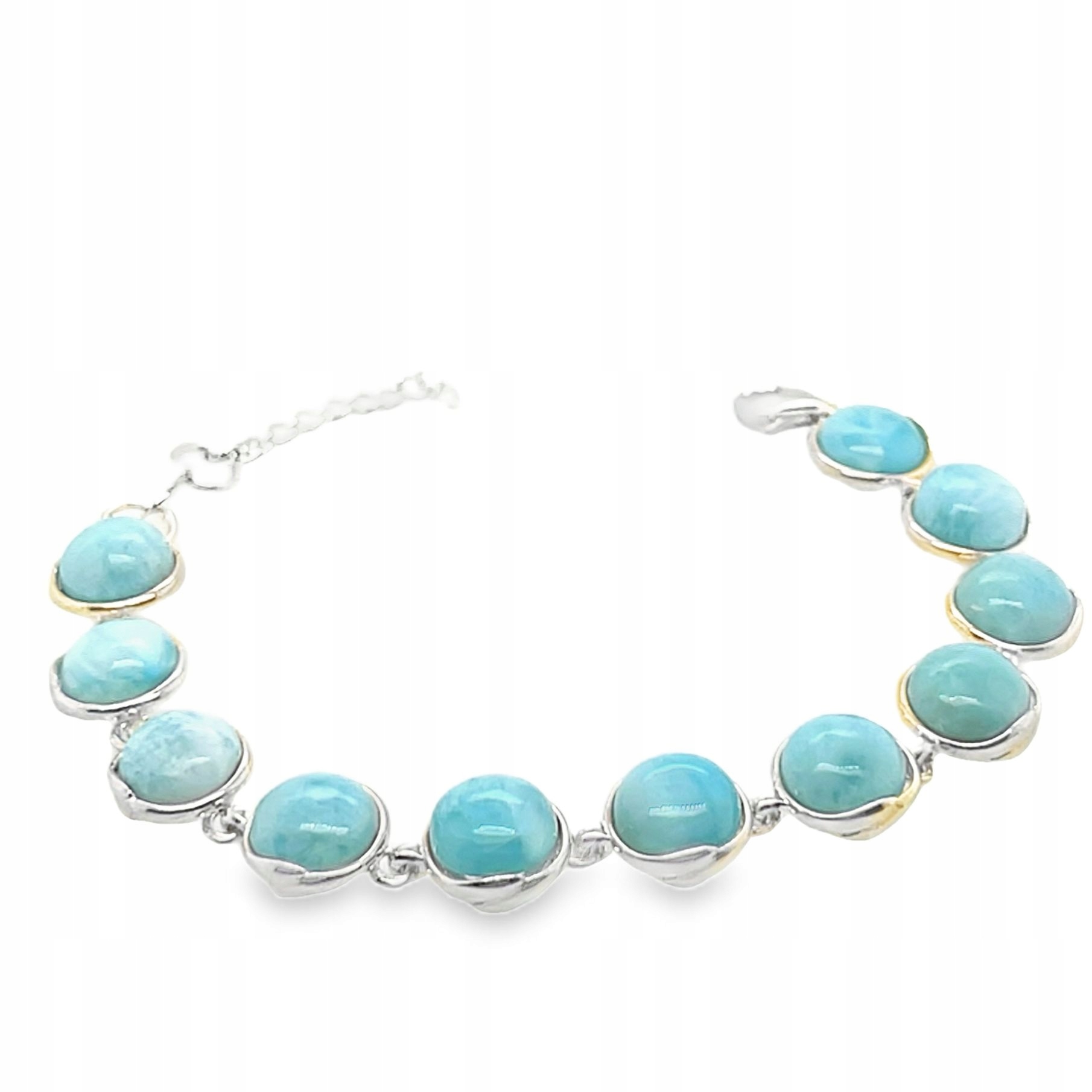 Stříbrný náramek s modrým larimarem, modrý, jemný Stříbro, Film