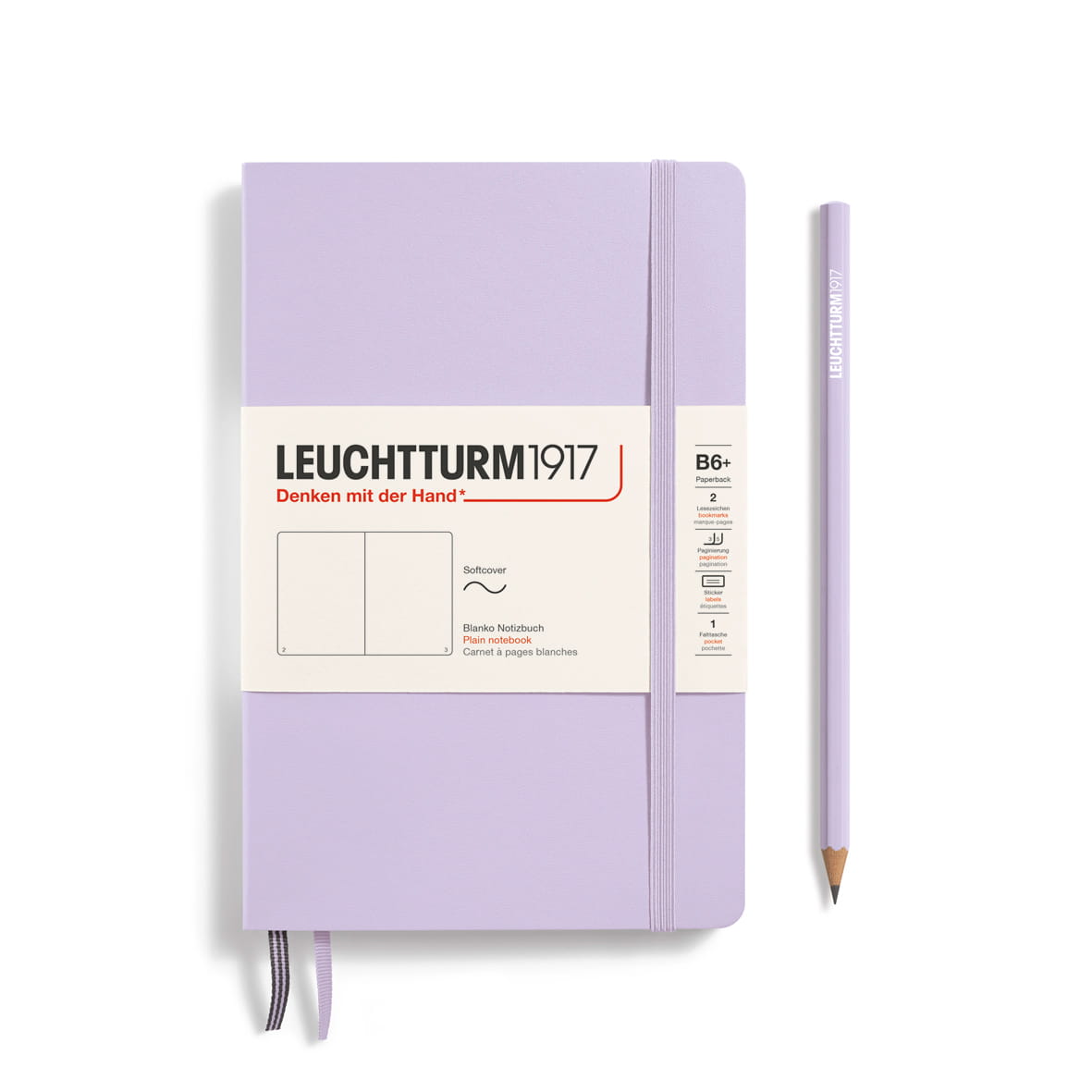 Notatnik Leuchtturm1917 Paperback B6+, Gładki, Lilac