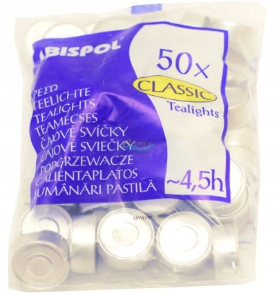 

Bispol Classic Podgrzewacze 4,5h Bezbarwne 50 szt