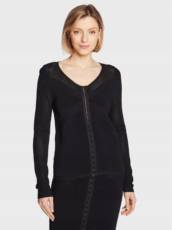 Guess Černý Kardigan S Výšivkou (s)