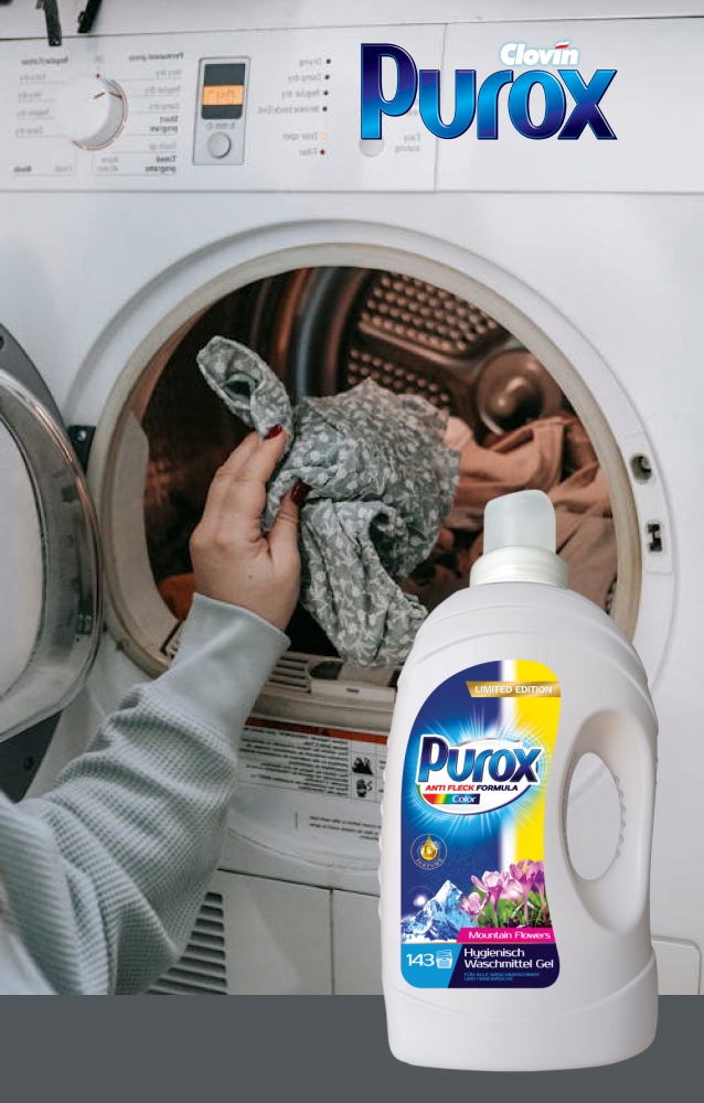 CLOVIN ŻEL DO PRANIA PUROX COLOR MOUNTAIN FLOWERS 4300ML WERSJA LIMITOWANA Marka Purox