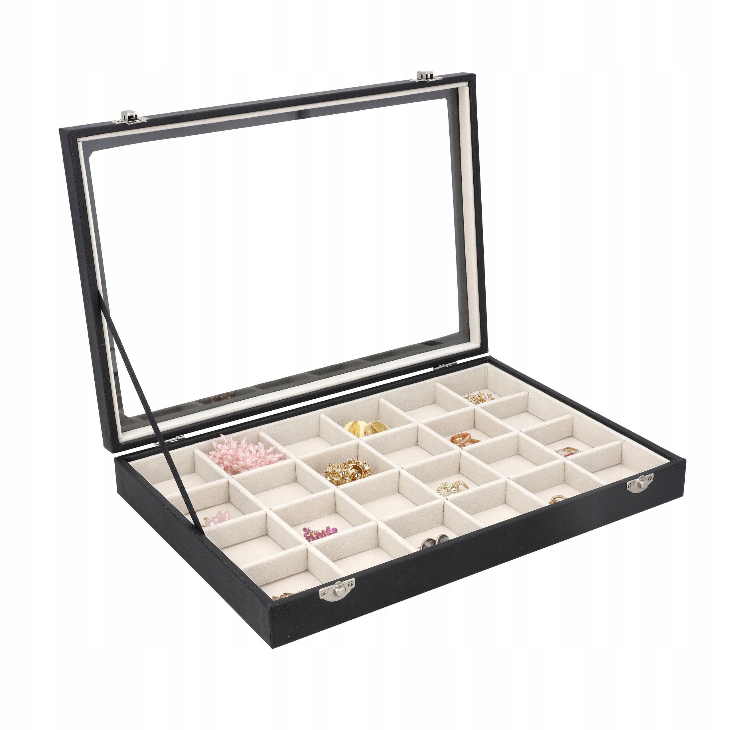 SZKATUŁKA PUDEŁKO NA BIŻUTERIĘ ORGANIZER KUFER KUFEREK ETUI ELEGANCKI E3 Cechy brak